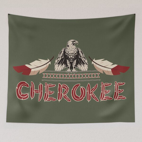 Item preview, Native American Tribe Cherokee With Adler And Feders designed and sold by Mapeti.