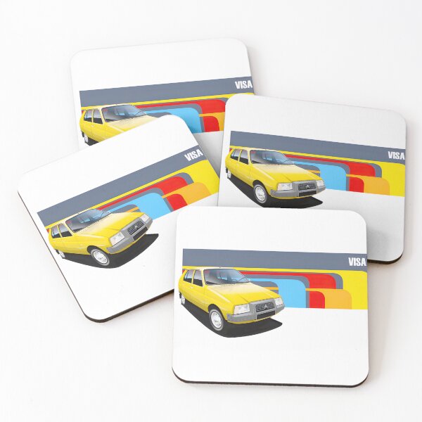 Item preview, Retro Yellow Citroen Visa Car Art - Vintage Vehicle Design designed and sold by SubramanianR.
