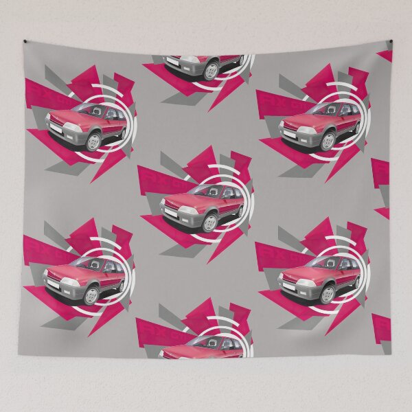Item preview, AX GT Burst Car Art – Dynamic Red Hot Hatchback Design designed and sold by SubramanianR.
