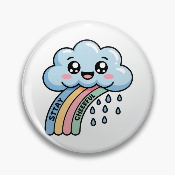Item preview, Happy Raincloud with Pastel Rainbow – Cute Kids Graphic Design designed and sold by Silly Shapes Co..
