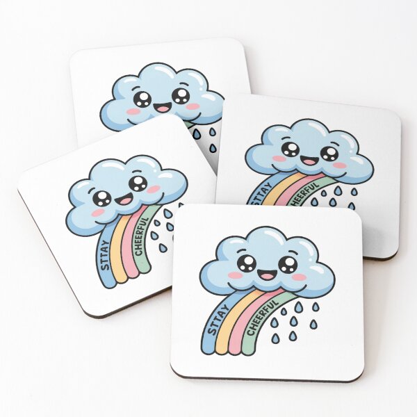 Item preview, Happy Raincloud with Pastel Rainbow – Cute Kids Graphic Design designed and sold by Silly Shapes Co..
