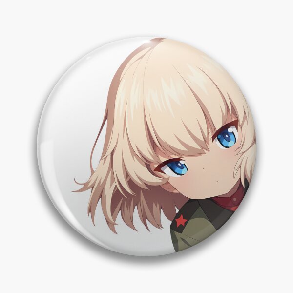Item preview, Katyusha Leader Fierce Chibi Peeking Girls und Panzer Anime designed and sold by ManuelOpito.