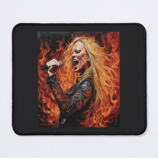 Item preview, "Angela Gossow: Fiery Metal Performance with Arch Enemy" designed and sold by Artisticanvas.