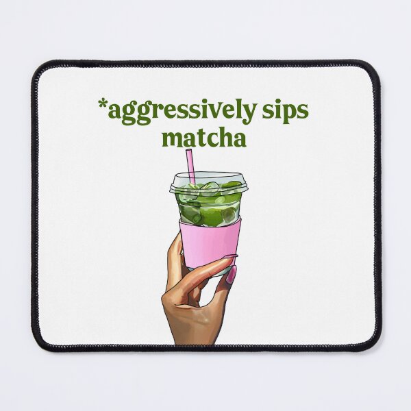 Item preview, Aggressively Sips Matcha – Funny Matcha Aesthetic Sticker designed and sold by AlyaCreates.