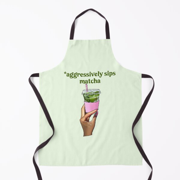 Item preview, Aggressively Sips Matcha – Funny Matcha Aesthetic Sticker designed and sold by AlyaCreates.