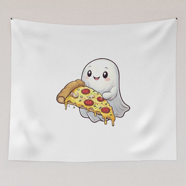 Item preview, Ghost Eating Pizza – Funny Cute Pizza Lover Design designed and sold by GoxyVision.