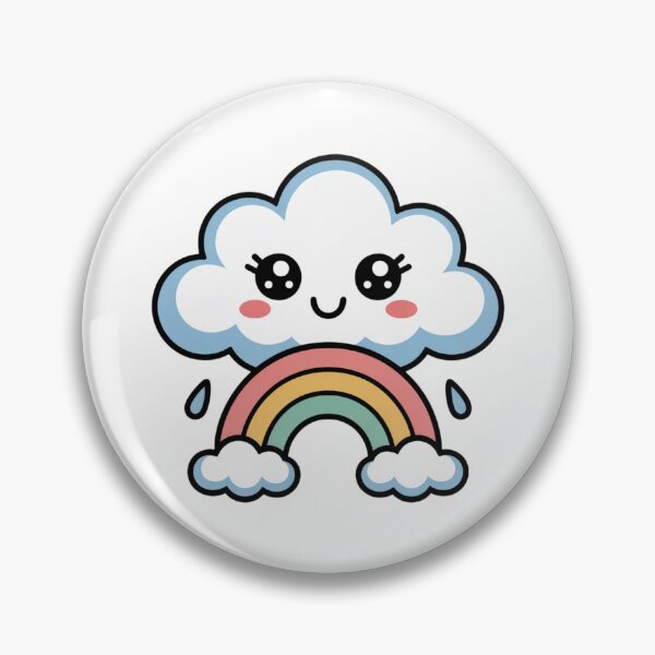 Item preview, Happy Raincloud with Pastel Rainbow – Cute Kids Graphic Design designed and sold by Silly Shapes Co..