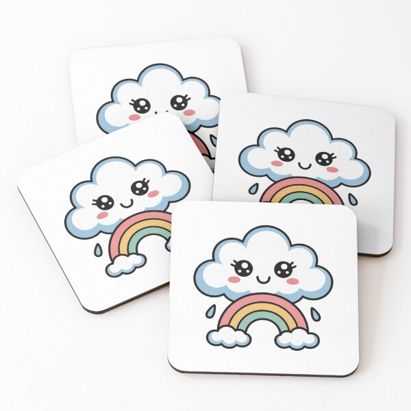 Item preview, Happy Raincloud with Pastel Rainbow – Cute Kids Graphic Design designed and sold by Silly Shapes Co..
