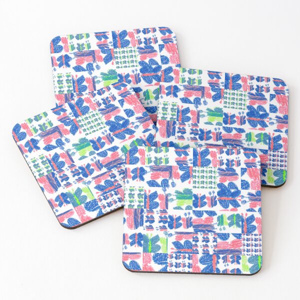 Item preview, FD 0006 C - Butterfly Collage Crayon Drawing - Playful Kids Artwork designed and sold by o finding Studio.