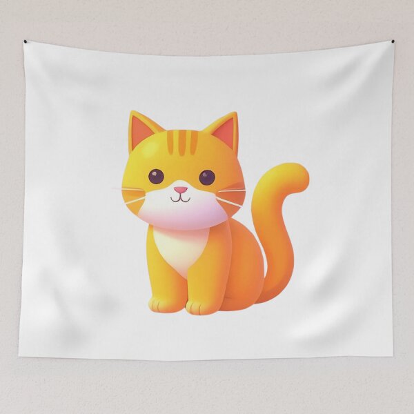 Item preview, Round orange cat designed and sold by Nok-Thep.