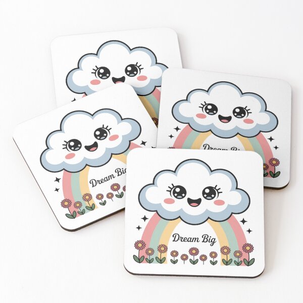 Item preview, Happy Raincloud with Pastel Rainbow – Cute Kids Graphic Design designed and sold by Silly Shapes Co..