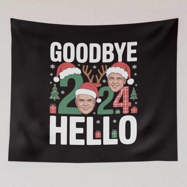 Item preview, Goodbye 2024 Hello 2025 TRUMP Christmas New Year's Eve  designed and sold by sheenmi.
