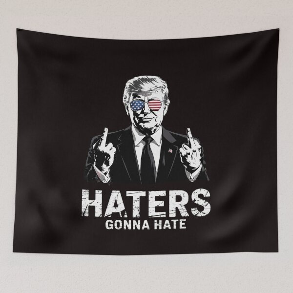 Item preview, Haters Gonna Hate President Donald Trump Middle Finger  designed and sold by sheenmi.