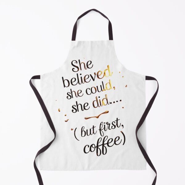 Item preview, She Believed She Could So She Did (But First Coffee) – Motivational Coffee Lover T-Shirt designed and sold by WovennDesigns.