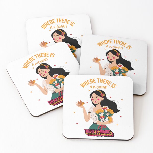 Item preview, Where There Is a Woman There Is Magic Feminist Quote Art designed and sold by ArtsyExplorer.