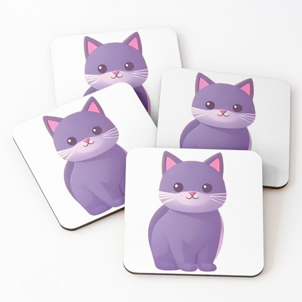 Item preview, Purple cat designed and sold by Nok-Thep.