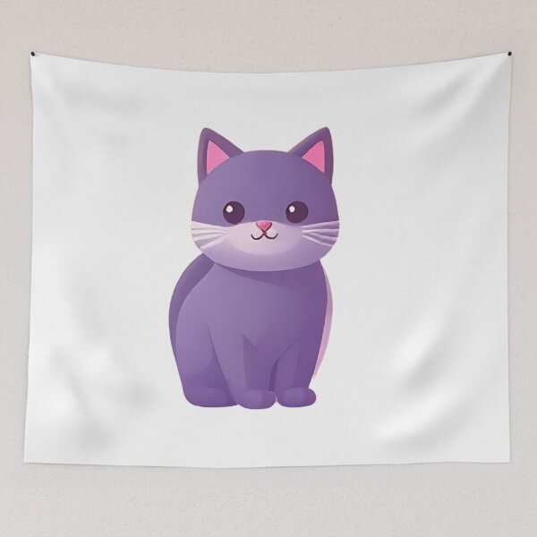 Item preview, Purple cat designed and sold by Nok-Thep.