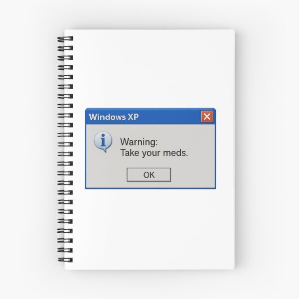 Item preview, Warning take your meds windows geek retro nerd funny birthday happy designed and sold by CheeseBlueprint.