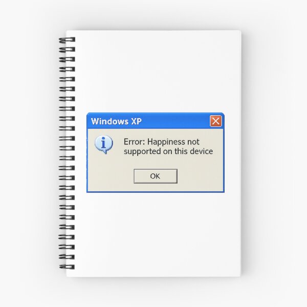 Item preview, Error: Happiness is not supported on this device windows geek retro nerd funny birthday happy designed and sold by CheeseBlueprint.