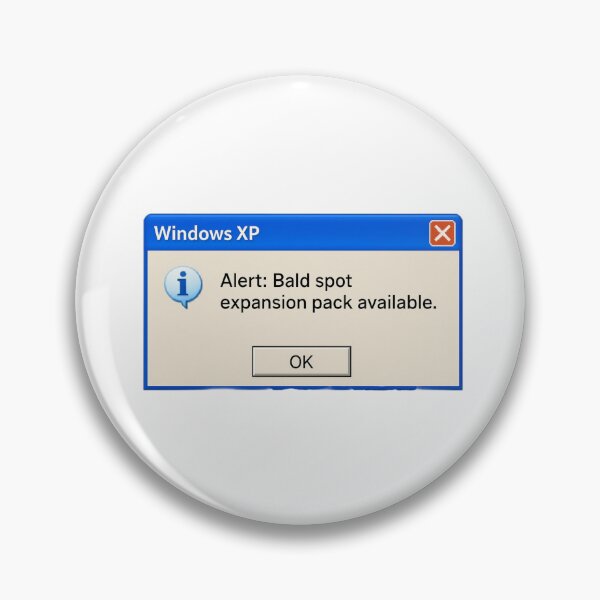 Item preview, Alert bald spot expansion pack available windows geek retro nerd funny birthday happy designed and sold by CheeseBlueprint.