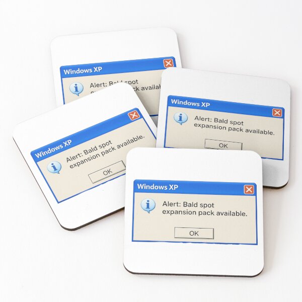 Item preview, Alert bald spot expansion pack available windows geek retro nerd funny birthday happy designed and sold by CheeseBlueprint.