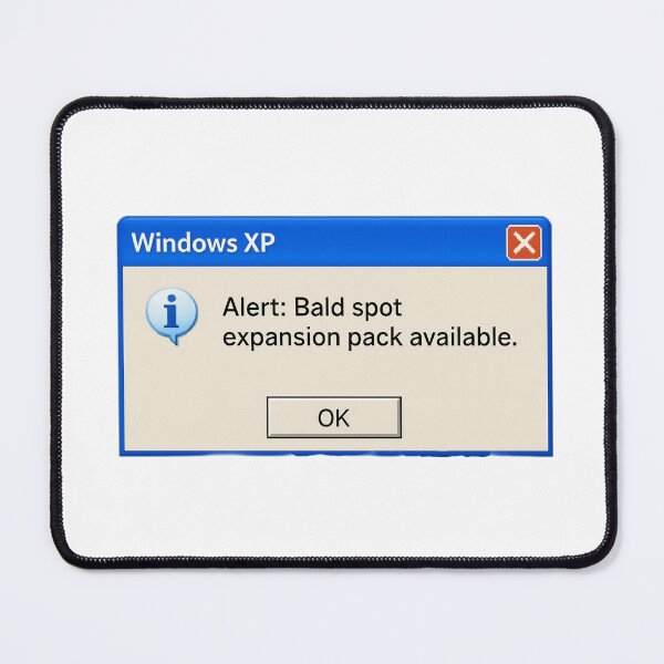 Item preview, Alert bald spot expansion pack available windows geek retro nerd funny birthday happy designed and sold by CheeseBlueprint.