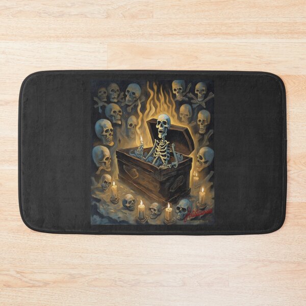 Item preview, "Grinning Skeleton: Gothic Surreal Halloween Scene" designed and sold by Artisticanvas.