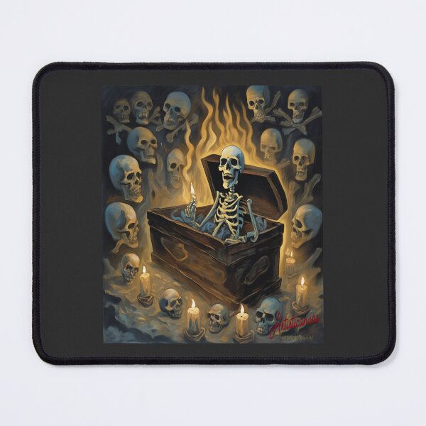 Item preview, "Grinning Skeleton: Gothic Surreal Halloween Scene" designed and sold by Artisticanvas.