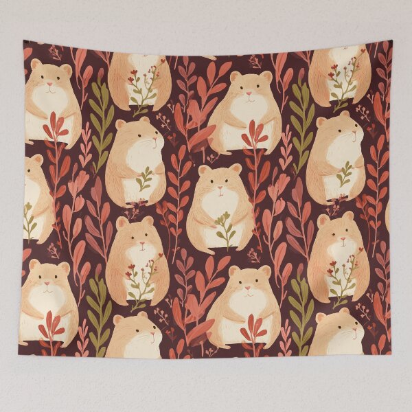 Item preview, Playful Hamster Pattern designed and sold by bapupa.