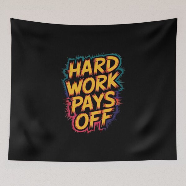 Item preview, Hard Work Pays Off – Retro Comic Energy designed and sold by Enea Kelo.