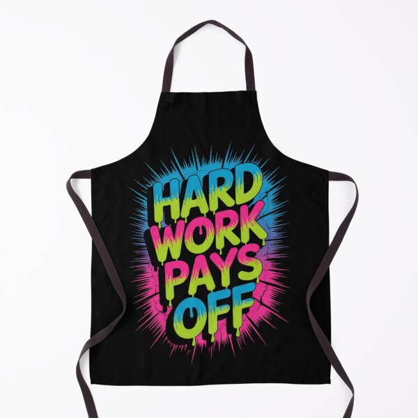 Item preview, Hard Work Pays Off – Neon Graffiti Motivation designed and sold by Enea Kelo.