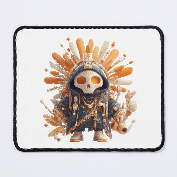Item preview, Mictecacihuatl Chibi – Goddess of Death Halloween Edition | Dark Aztec Day of the Dead Art designed and sold by GoldenChiArt.