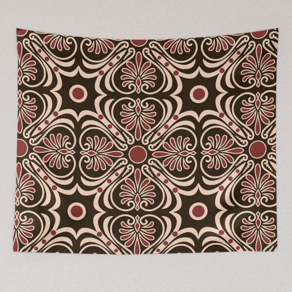 Item preview, Greek Patch-Monochrome Signature Brown Beige Greek designed and sold by Fabricatemyart.
