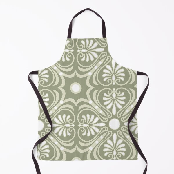 Item preview, Greek Patch-Monochrome Sage Green And Dull Muted Olive Green designed and sold by Fabricatemyart.