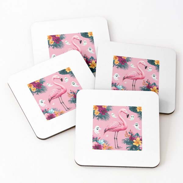 Item preview, Flamingos and Ghosts – Fun Spooky Tropical Design designed and sold by GoxyVision.