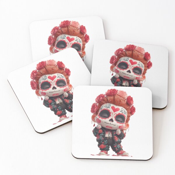 Item preview, Mictecacihuatl Chibi – Goddess of Death Halloween Edition | Cute Day of the Dead Art Print designed and sold by GoldenChiArt.