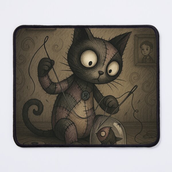 Item preview, The Stitched Cat and the Trapped Fish designed and sold by Itjung-Room.