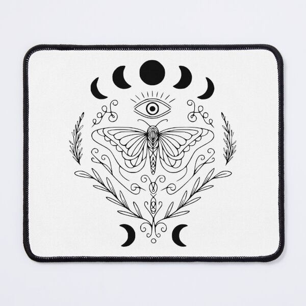 Item preview, Gothic Butterfly Moon Phases Graphic Black designed and sold by 3rd Eye Perceptions.
