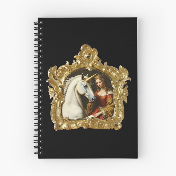 Item preview, Princess and Unicorn in Gold Gilt Frame designed and sold by Tau Tia L Douglass.
