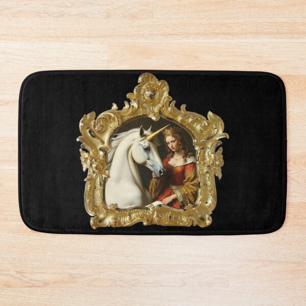 Item preview, Princess and Unicorn in Gold Gilt Frame designed and sold by Tau Tia L Douglass.