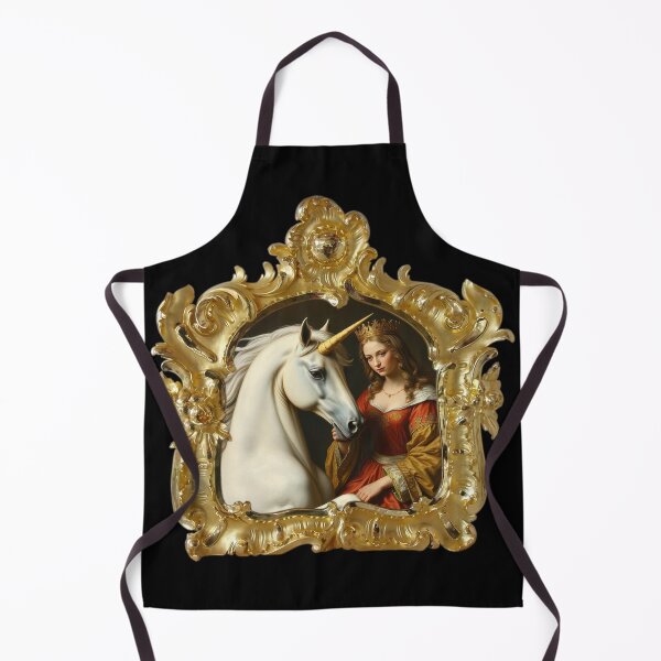 Item preview, Princess and Unicorn in Gold Gilt Frame designed and sold by Tau Tia L Douglass.