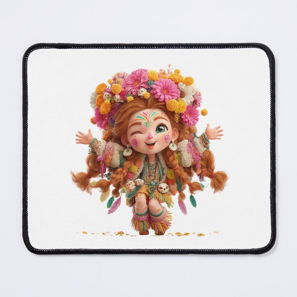 Item preview, Mictecacihuatl Chibi – Goddess of Death Halloween Edition | Colorful Day of the Dead Art designed and sold by GoldenChiArt.