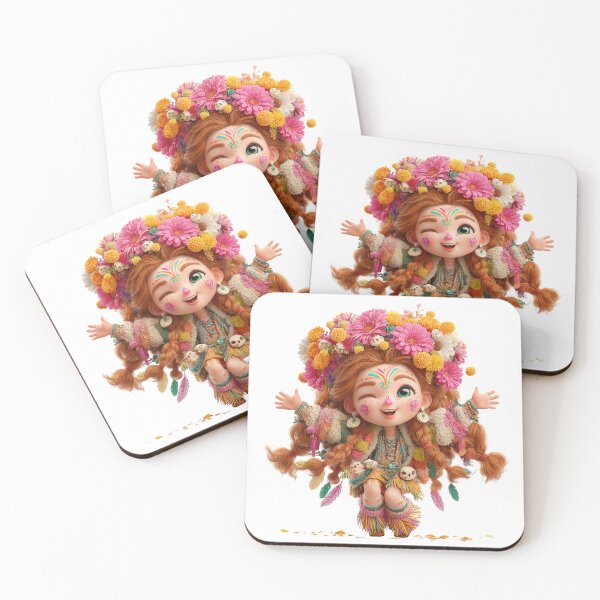 Item preview, Mictecacihuatl Chibi – Goddess of Death Halloween Edition | Colorful Day of the Dead Art designed and sold by GoldenChiArt.