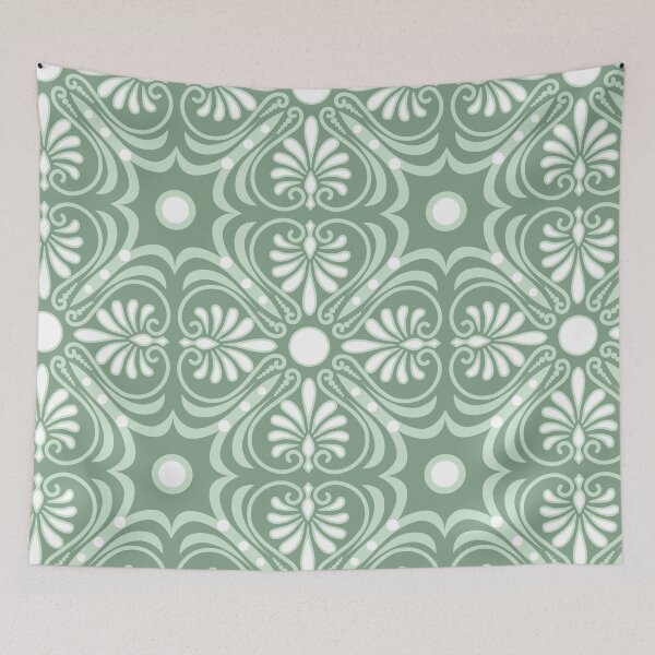 Item preview, Greek Patch-Monochrome Sikkens Green And Dull Kastura Greyish Green designed and sold by Fabricatemyart.