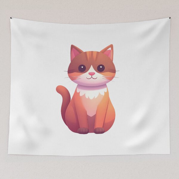 Item preview, Cute Orange and White Cartoon Cat designed and sold by Nok-Thep.