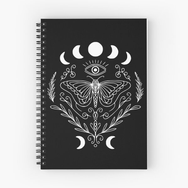 Item preview, Gothic Butterfly Moon Phases Graphic White designed and sold by 3rd Eye Perceptions.