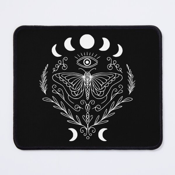 Item preview, Gothic Butterfly Moon Phases Graphic White designed and sold by 3rd Eye Perceptions.