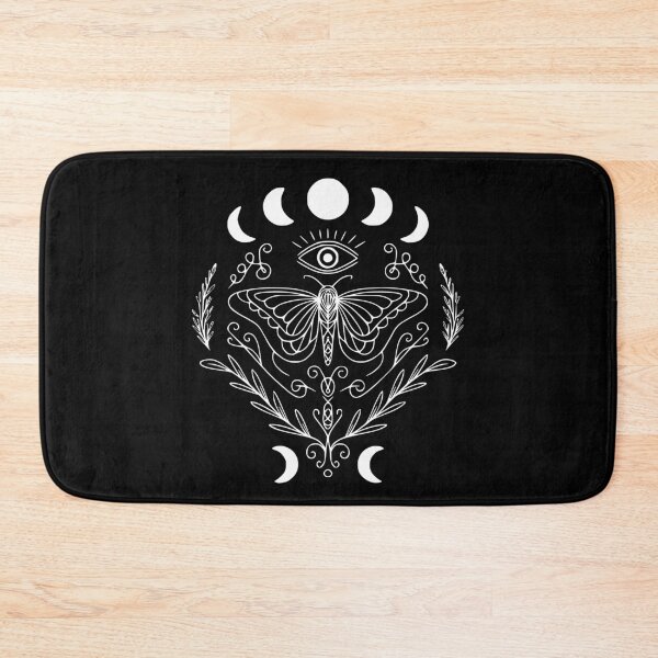 Item preview, Gothic Butterfly Moon Phases Graphic White designed and sold by 3rd Eye Perceptions.