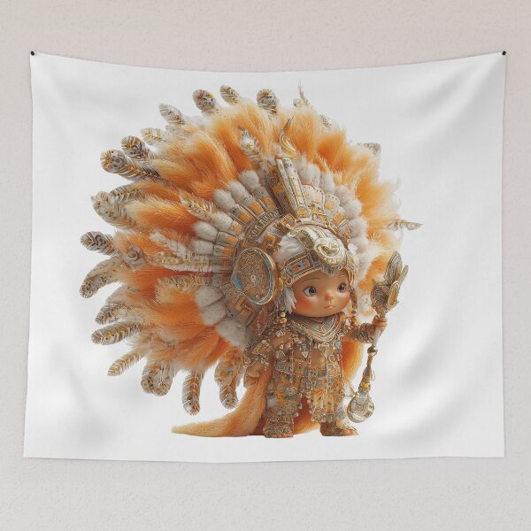 Item preview, Mictecacihuatl Chibi – Goddess of Death Halloween Edition | Aztec Day of the Dead Art designed and sold by GoldenChiArt.