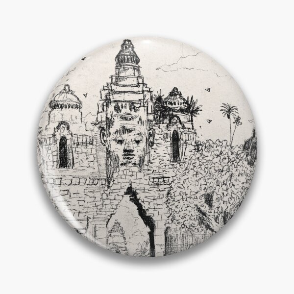Item preview, Victory Gate Angkor Thom Sketch – Cambodia Temple Travel Art designed and sold by Wall-Art-Sketch.